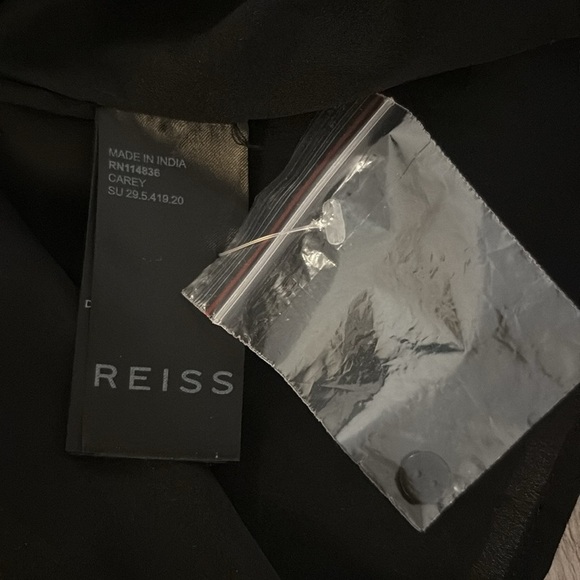 Flaw - New Reiss Long Sleeve Pintuck Floral Ruffle Mini Dress Size 12 NWT - Picture 12 of 13